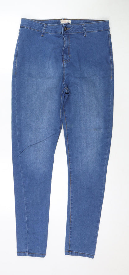 Womens UK Size 14 M-17 Regular Fit Skinny Blue Jeans