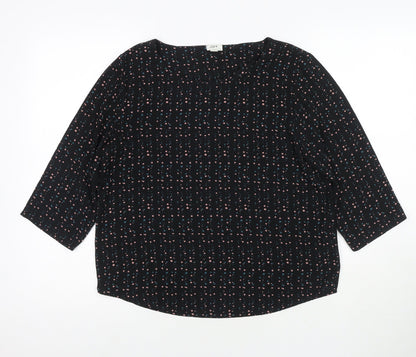 Womens UK Size 10 JDY Black Basic Blouse