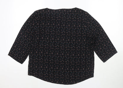 Womens UK Size 10 JDY Black Basic Blouse