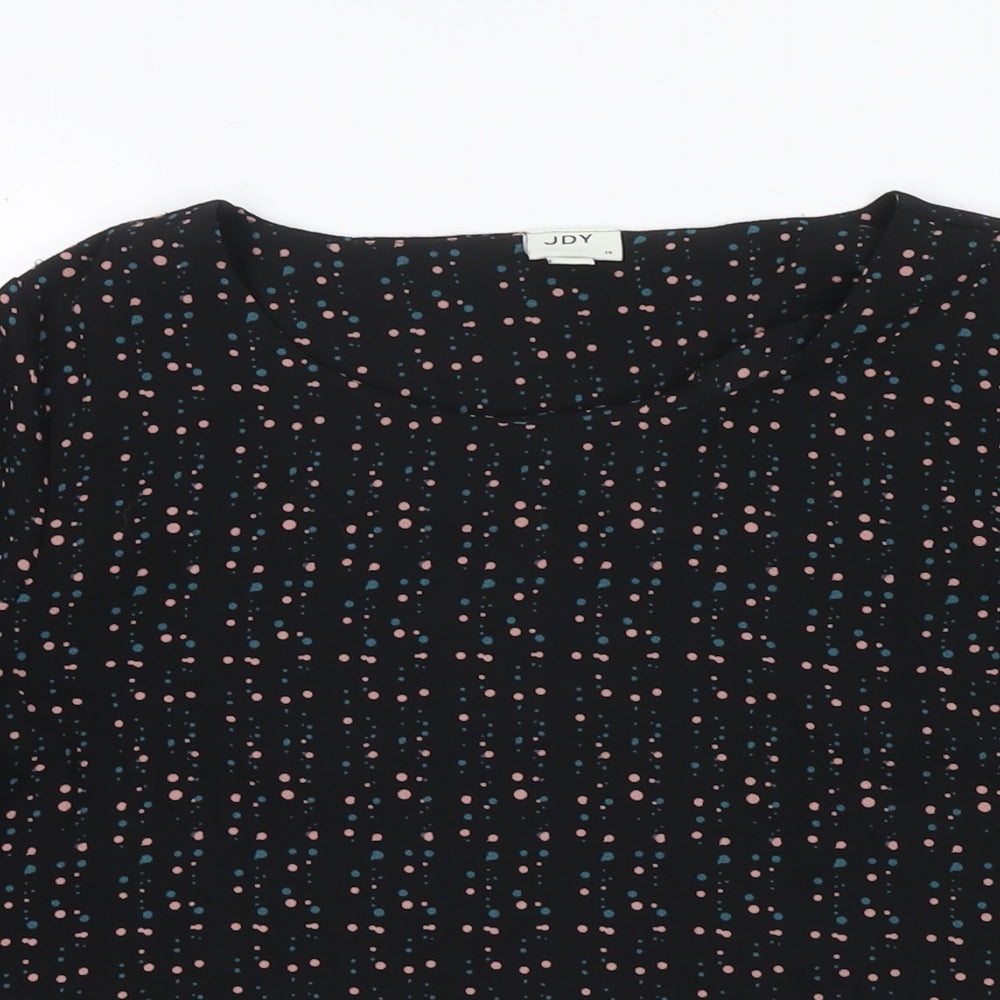 Womens UK Size 10 JDY Black Basic Blouse