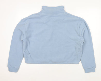 Brave Soul Womens Blue Polyester Pullover Sweatshirt Size L Pullover