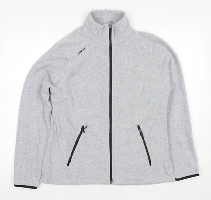 DECATHLON Womens Grey Jacket Size L Zip - Size L/XL