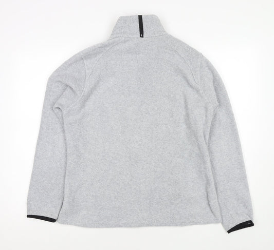 DECATHLON Womens Grey Jacket Size L Zip - Size L/XL