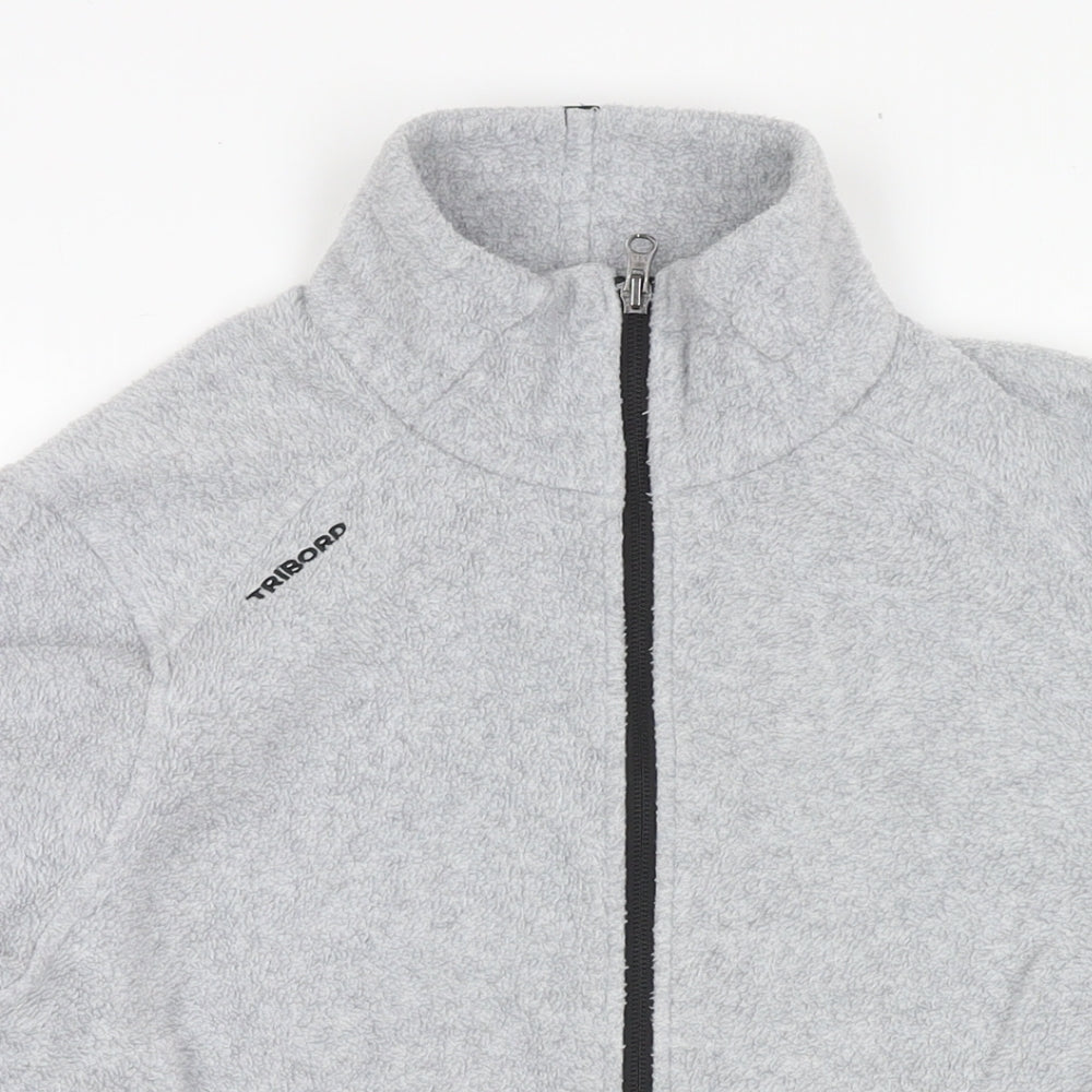 DECATHLON Womens Grey Jacket Size L Zip - Size L/XL