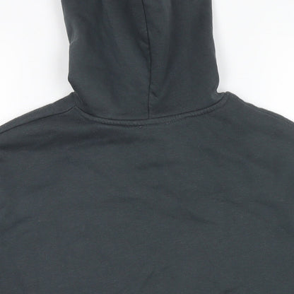 New Look Girls Grey Cotton Pullover Hoodie Size 12-13 Years Pullover - Happiness Butterflies