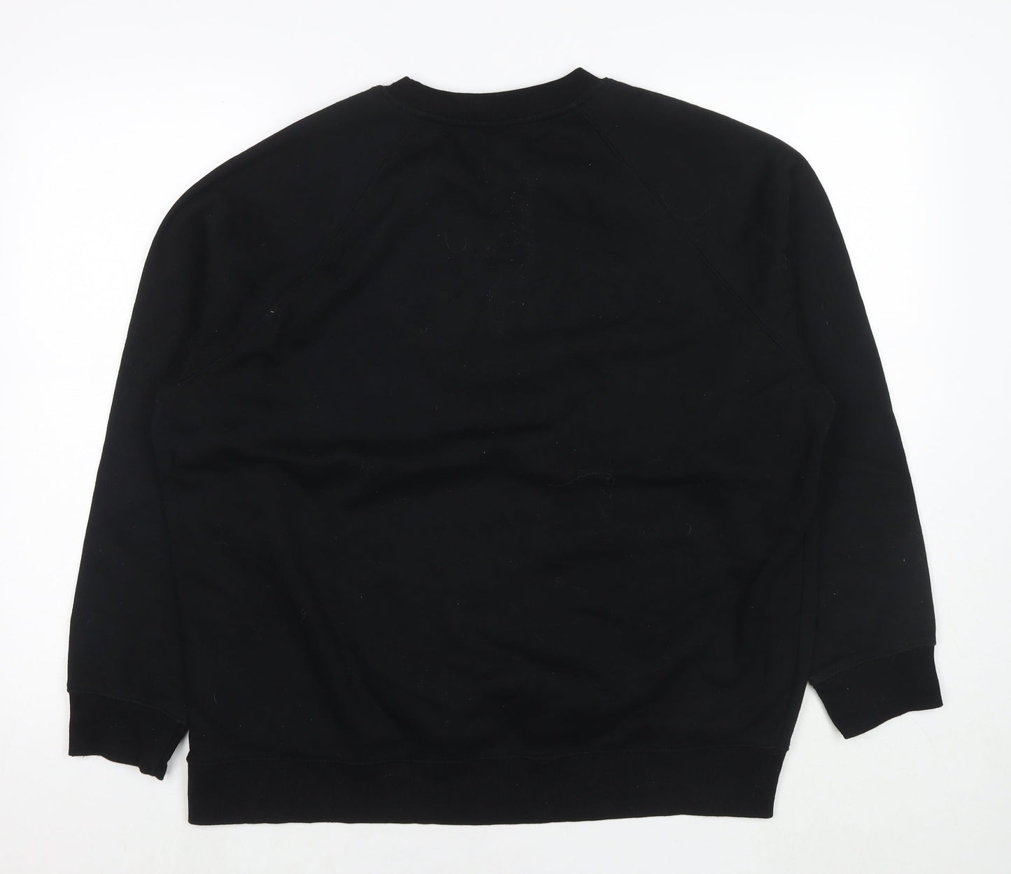 H&M Womens Black Cotton Pullover Sweatshirt Size L Pullover