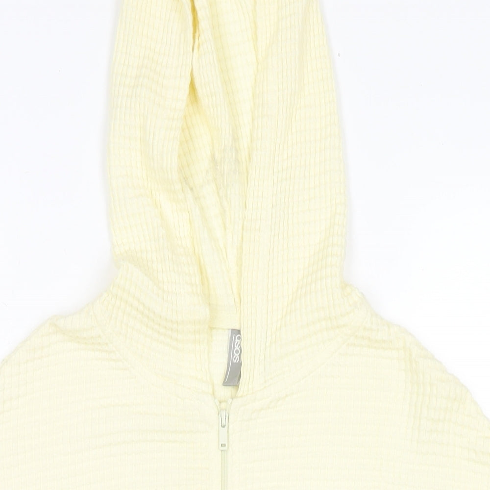 Womens UK Size 6 ASOS Ivory Full Zip Hoodie