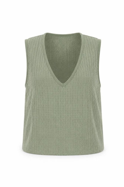 Womens UK Size M Stradivarius Green Basic Tank