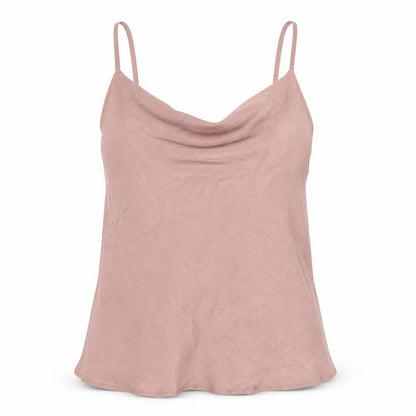 Envy Womens Pink Polyester Camisole T-Shirt Size 8 Cowl Neck