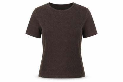 Womens UK Size 12 Berkertex Brown Basic T-Shirt