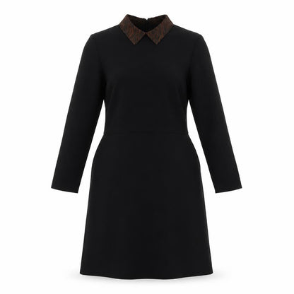 Warehouse Womens Black Polyester A-Line Size 10 Collared Zip
