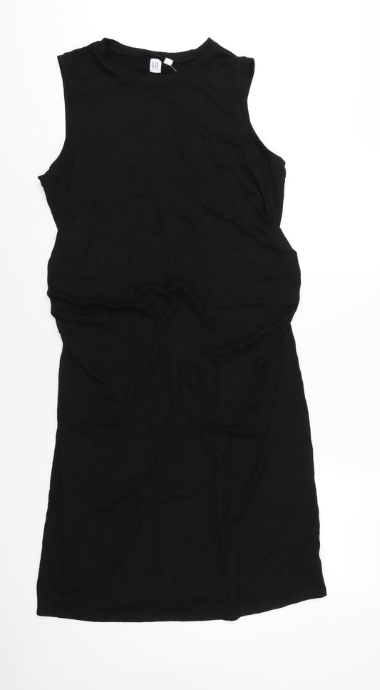 Gap Womens Black Polyester Bodycon Size XL Round Neck Pullover