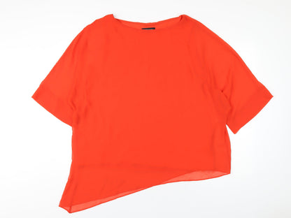 Womens UK Size L Roman Orange Basic T-Shirt