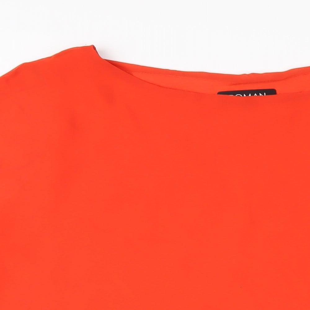 Womens UK Size L Roman Orange Basic T-Shirt