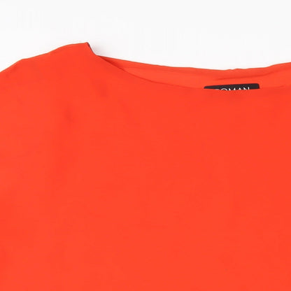 Womens UK Size L Roman Orange Basic T-Shirt