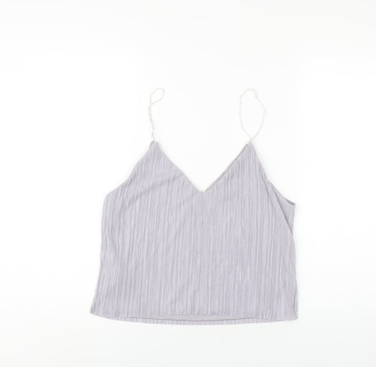 Womens UK Size 14 New Look Grey Camisole T-Shirt