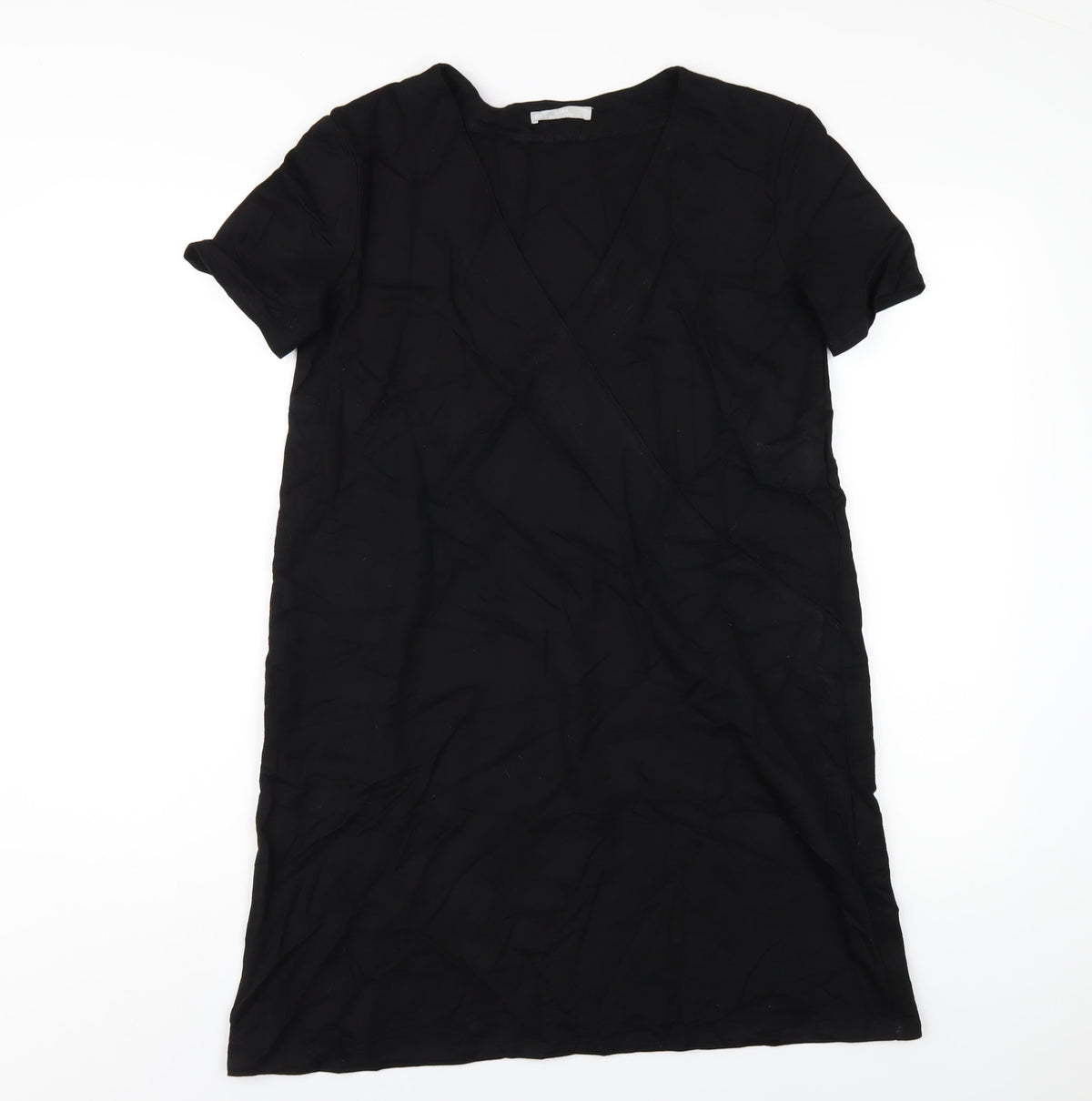 Zara Womens Black Viscose A-Line Size M Round Neck Pullover