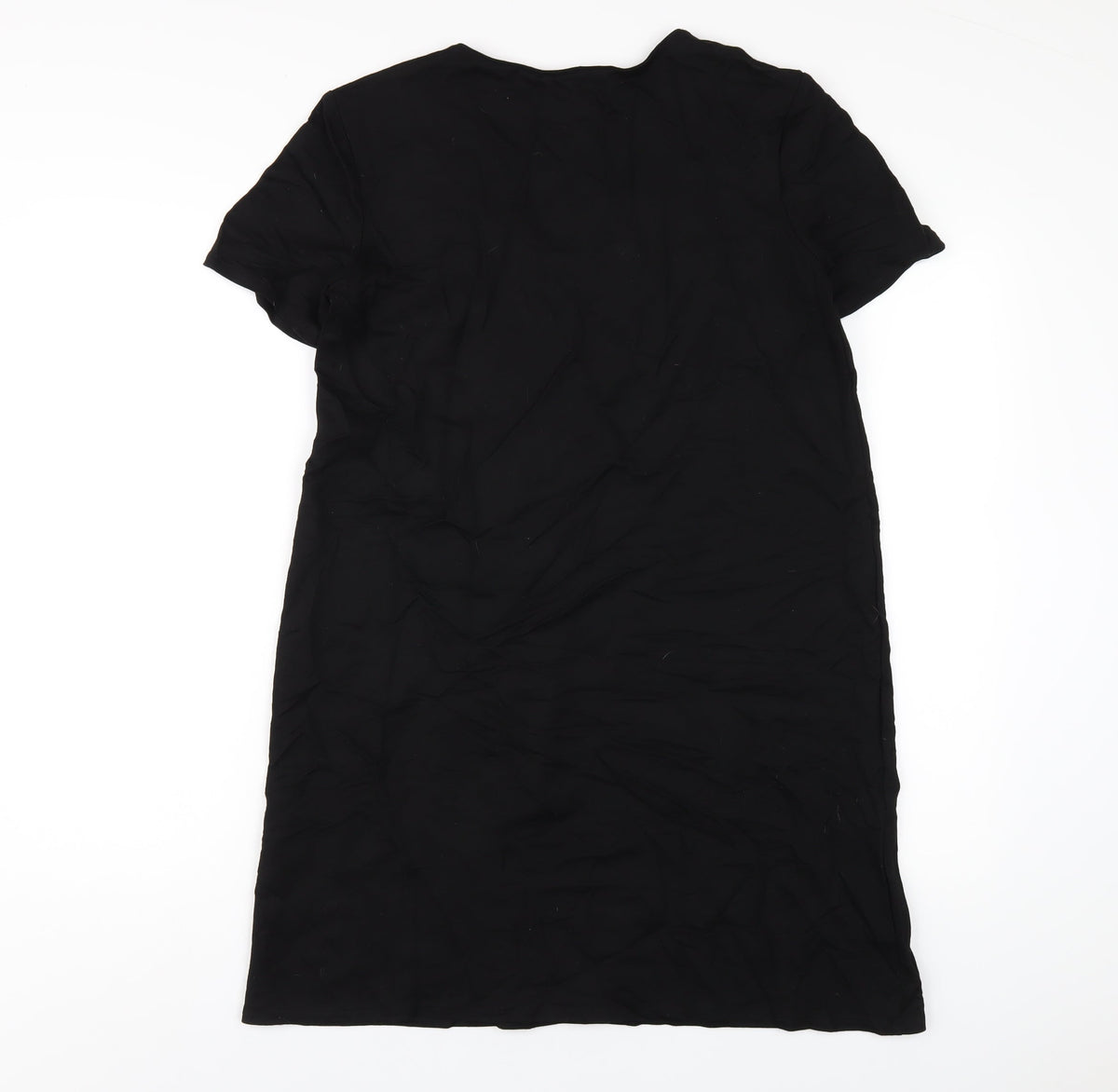 Zara Womens Black Viscose A-Line Size M Round Neck Pullover