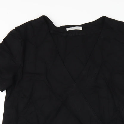 Zara Womens Black Viscose A-Line Size M Round Neck Pullover