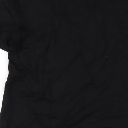 Zara Womens Black Viscose A-Line Size M Round Neck Pullover