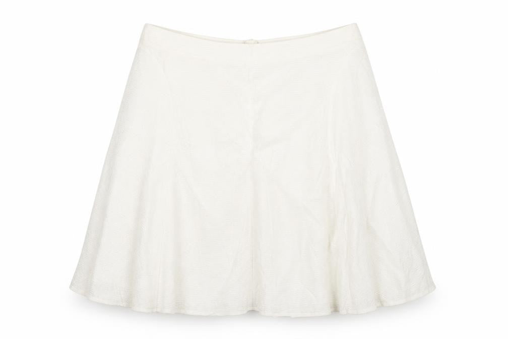 Classic Womens Ivory Viscose A-Line Skirt Size 22 Zip