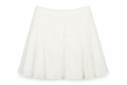 Classic Womens Ivory Viscose A-Line Skirt Size 22 Zip