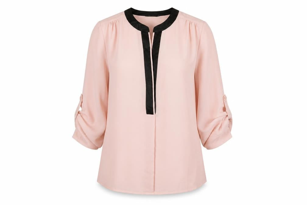 Womens UK Size 12 Roman Pink Basic Blouse