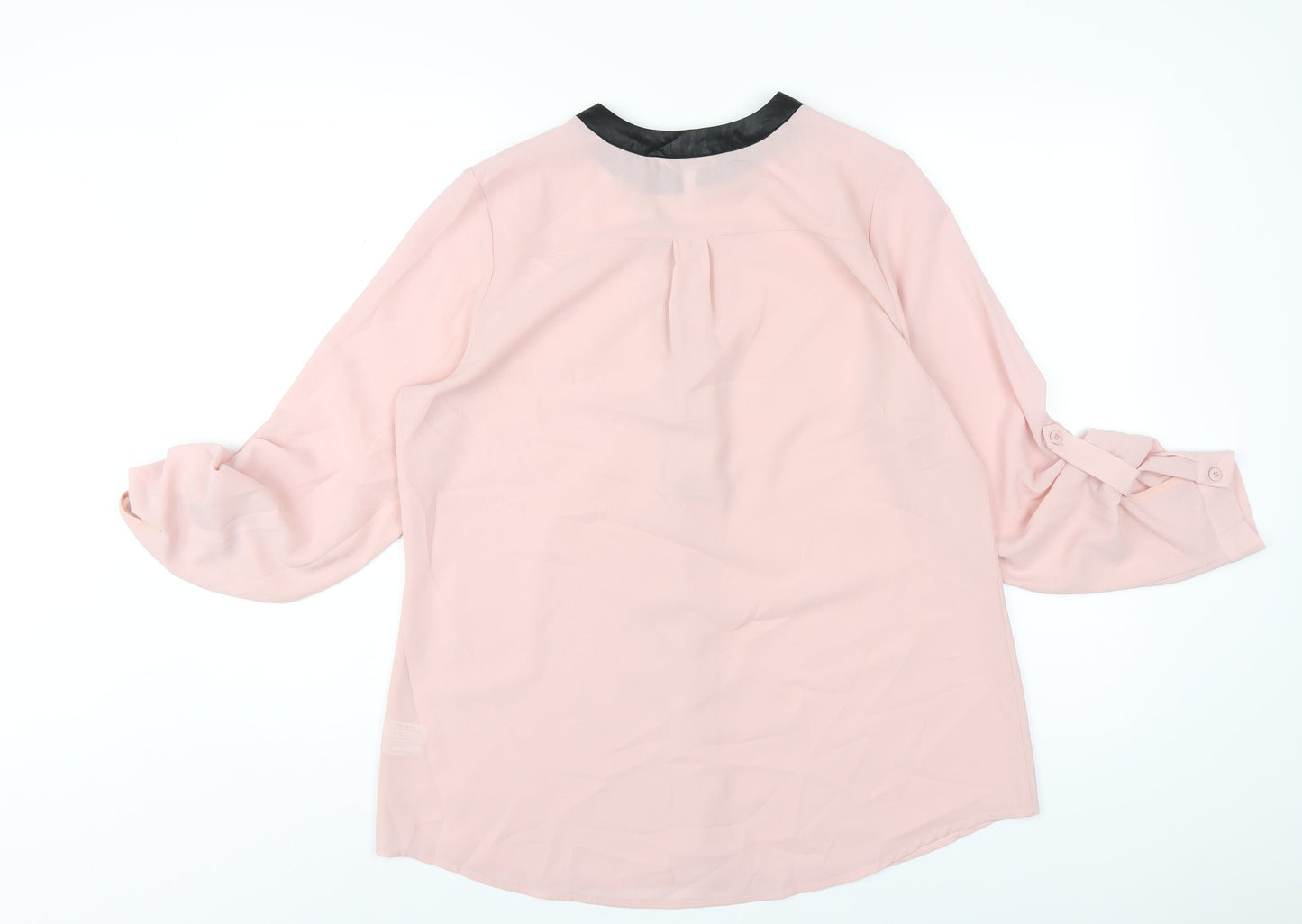 Womens UK Size 12 Roman Pink Basic Blouse
