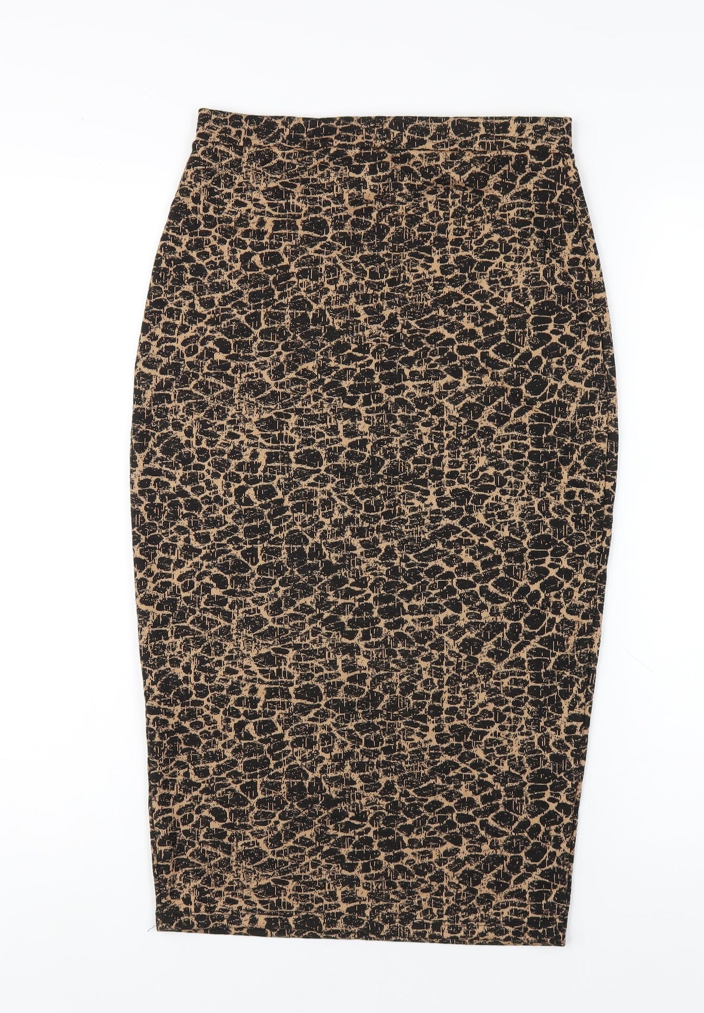 ASOS Womens Brown Geometric Polyester Straight & Pencil Skirt Size 8