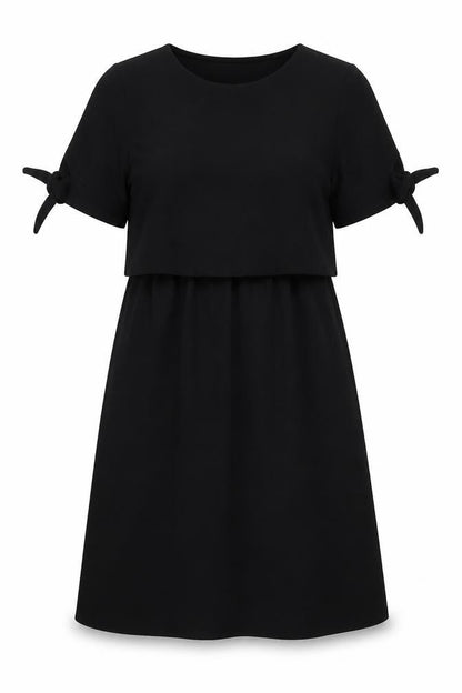 Dorothy Perkins Womens Black Polyester A-Line Size 8 Round Neck Pullover