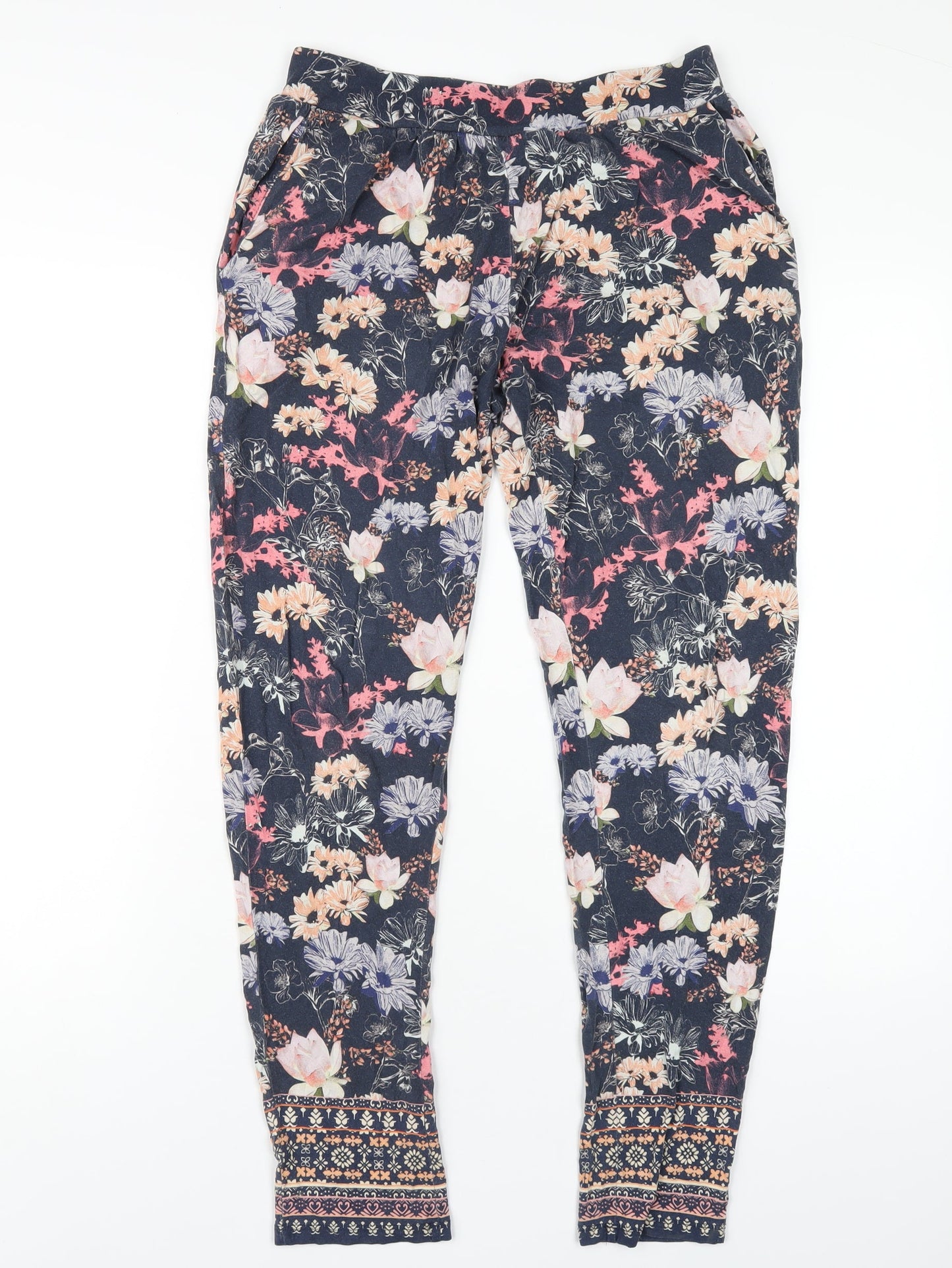 Womens UK Size 8 Warehouse Regular Fit  Multicoloured Trousers