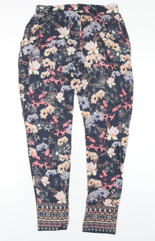 Womens UK Size 8 Warehouse Regular Fit  Multicoloured Trousers