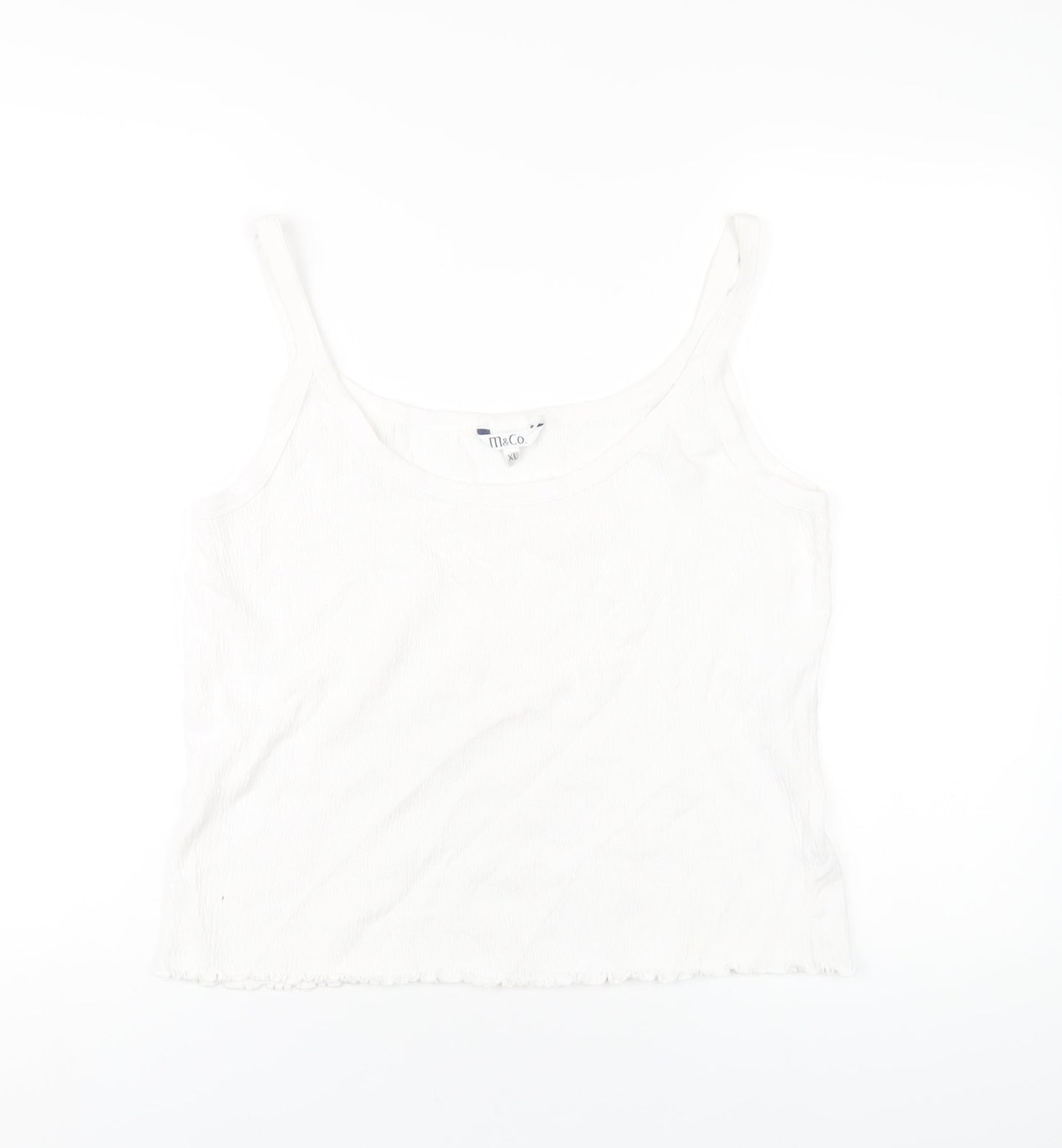 Womens UK Size XL M&Co White Camisole T-Shirt