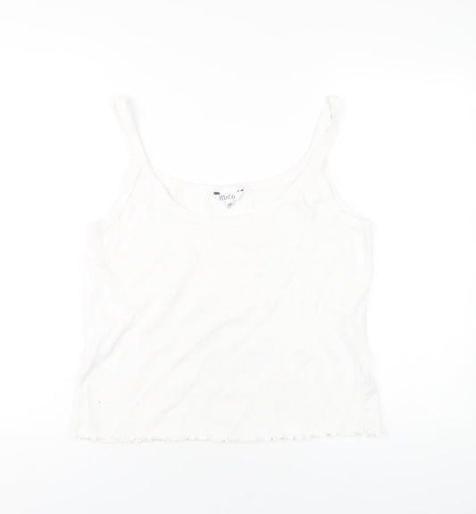 Womens UK Size XL M&Co White Camisole T-Shirt