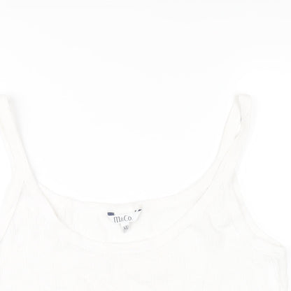 Womens UK Size XL M&Co White Camisole T-Shirt
