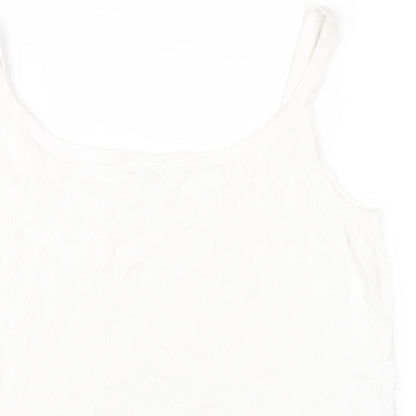 Womens UK Size XL M&Co White Camisole T-Shirt