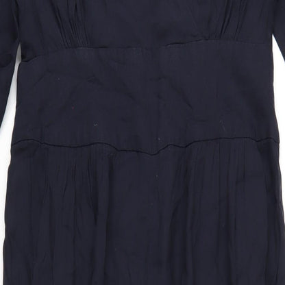 French Connection Womens Blue Acetate Jumpsuit One-Piece Size 12 L31 in Zip