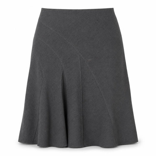 Platform Womens Grey Polyester A-Line Skirt Size 14