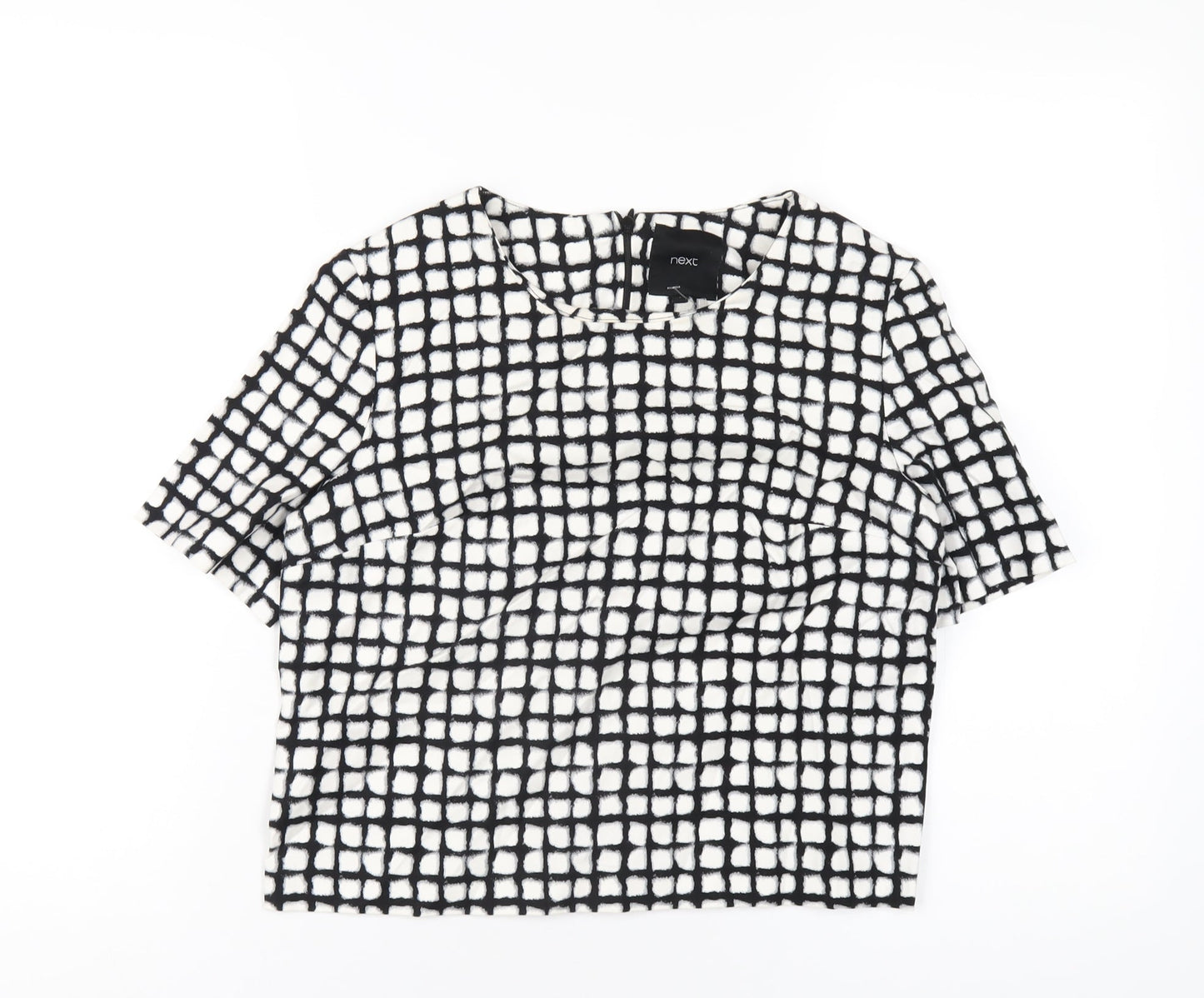 Womens UK Size 8 NEXT White Cropped T-Shirt