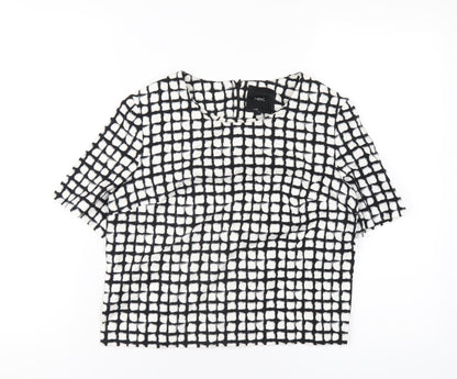 Womens UK Size 8 NEXT White Cropped T-Shirt