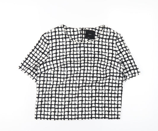 Womens UK Size 8 NEXT White Cropped T-Shirt