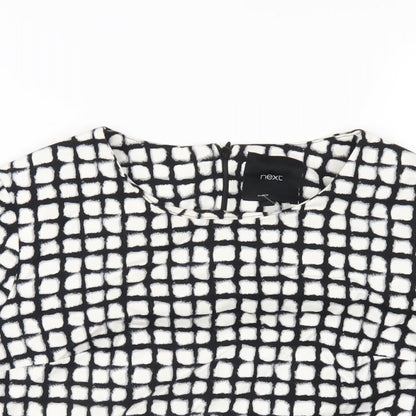 Womens UK Size 8 NEXT White Cropped T-Shirt