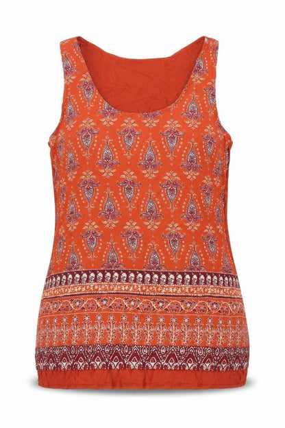 Womens UK Size 10 New Look Orange Basic Tank