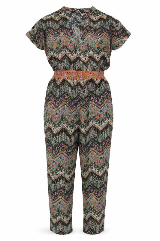 Womens UK Size 12 Warehouse One-Piece Multicoloured Jumpsuit
