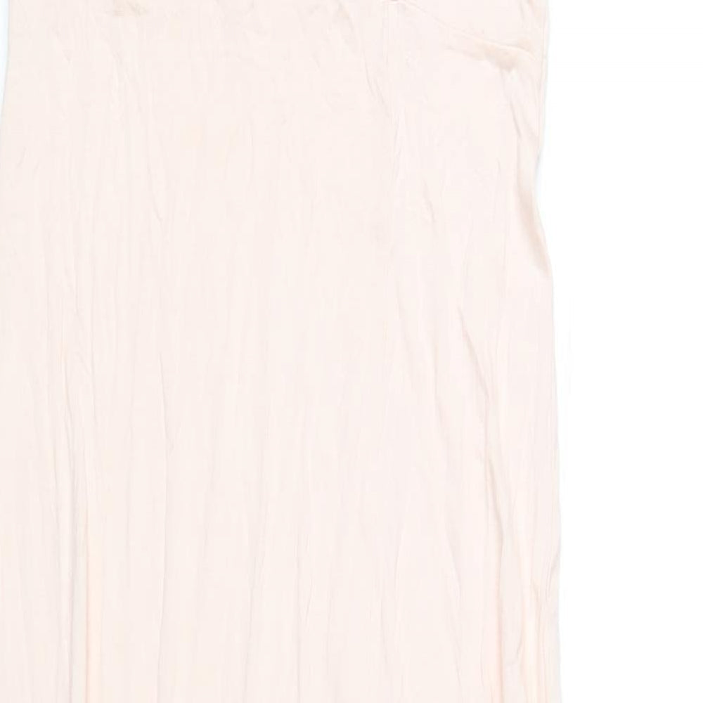 Missguided Womens Pink Viscose Maxi Size 10 One Shoulder Pullover