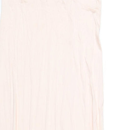 Missguided Womens Pink Viscose Maxi Size 10 One Shoulder Pullover