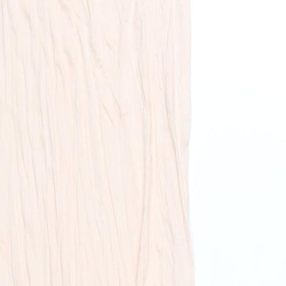 Missguided Womens Pink Viscose Maxi Size 10 One Shoulder Pullover