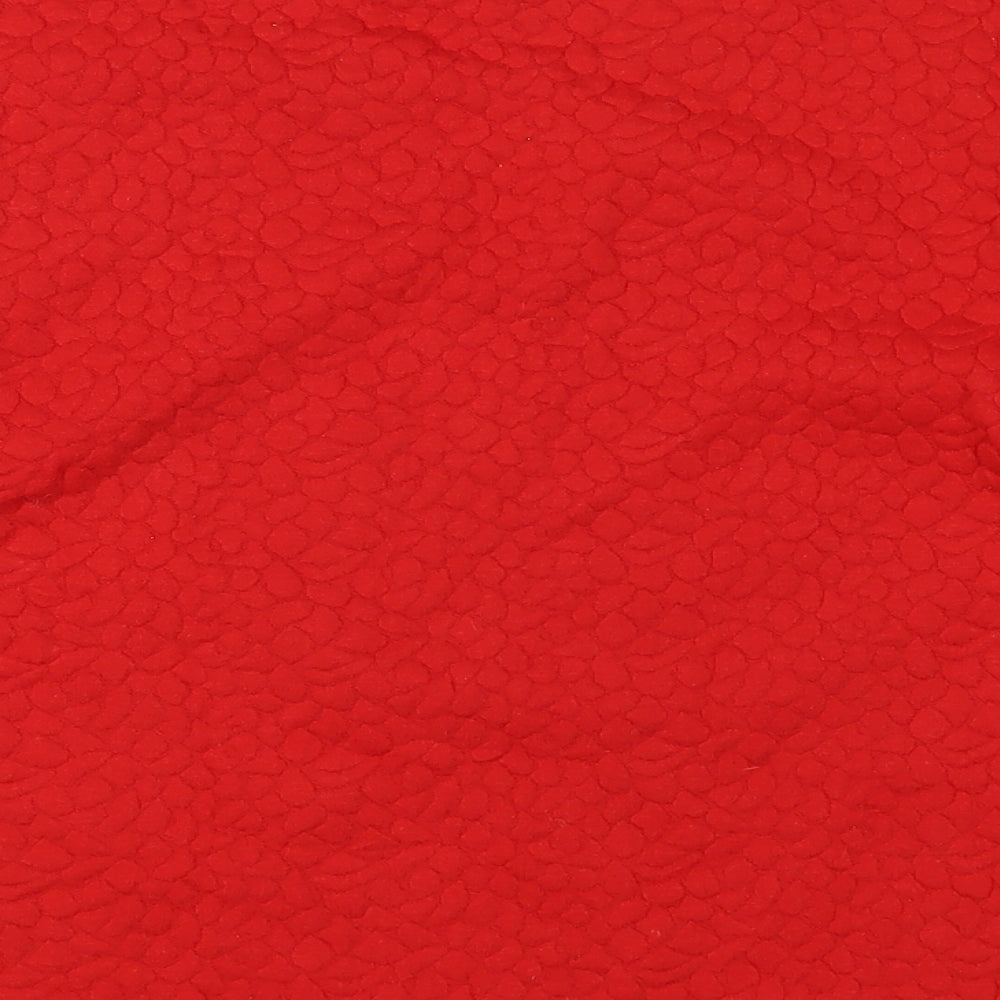 Womens UK Size 12 Dorothy Perkins Red Basic T-Shirt