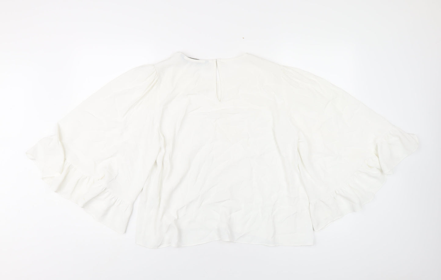 Womens UK Size L Zara White Basic T-Shirt