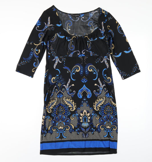 Dorothy Perkins Womens Multicoloured Geometric Polyester A-Line Size 10 Scoop Neck Pullover